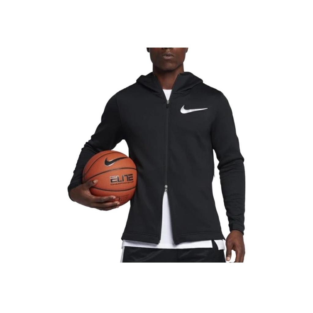 Nike Куртка с капюшоном и длинным рукавом с логотипом, однотонная, мужская, черная 856439-010