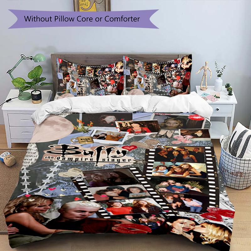 Buffy 3pcs Bedding Set Duvet Cover Closure Includes 1 Duvet Cover & 2 Pillowcases for All Seasons Bedroom Home Dorm Decor