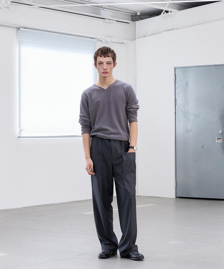 FORMLICH Curved Trousers / Dark Gray