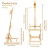 Wooden Desktop Art Easel Foldable Tabletop Easel Stand Portable Small Desktop Easel for Studio Classroom Outdoor Sketching