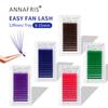 Colored Easy Fan Volume Eyelash Extension Pink/Green/Brown/Blue/Purple Auto Blooming Faux Mink Graft Cilios For Makeup