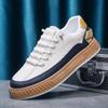 Модная спортивная повседневная мужская обувь, модные кроссовки на платформе, удобная мужская спортивная обувь, кроссовки на плоской подошве, 2024 г., новинка