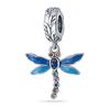 925 Silver Gem Butterfly Dragonfly Flowers Charms Pendant Fit Pandach 925 Bracelets DIY Little Fresh Jewelry