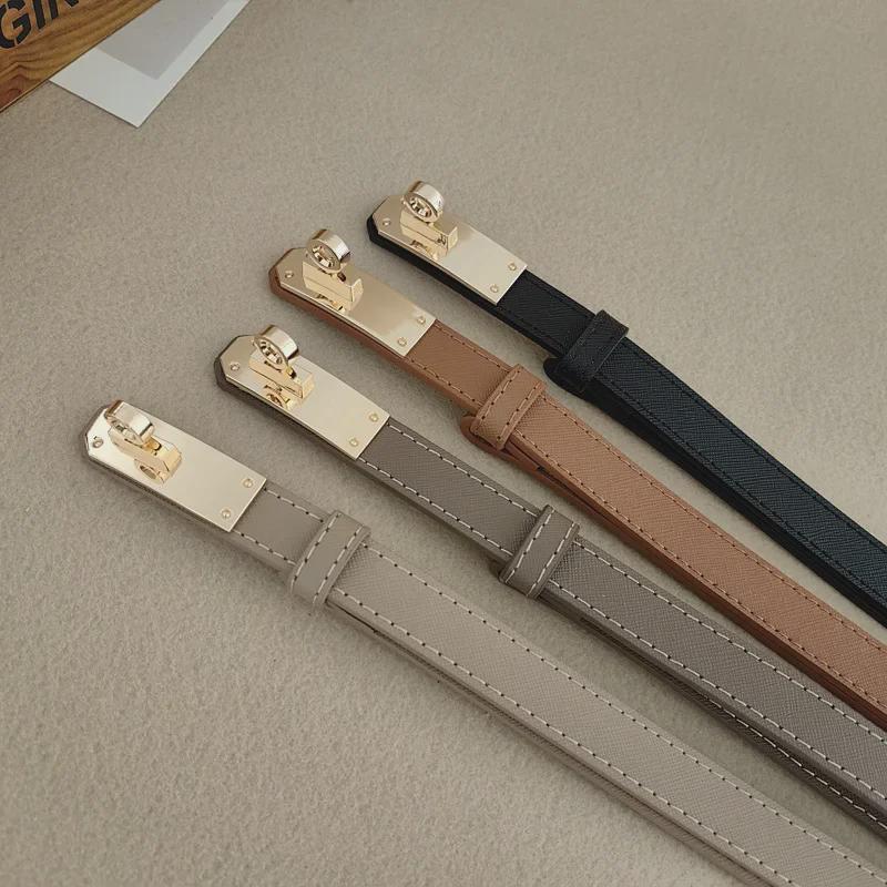 Женский ремень из натуральной кожи: Модный японский и корейский стиль для джинсов и рубашек