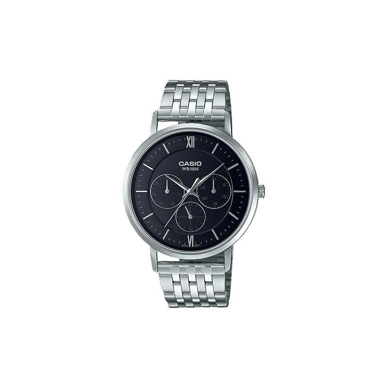 Casio Серия STANDARD, классические, простые, изысканные, модные, регулируемая пряжка, водонепроницаемость 50 метров, кварцевый механизм, нержавеющая сталь MTP-B300D-1AV
