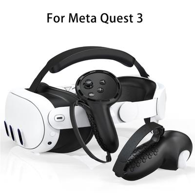 Для Quest3 VR Игровой ручки Грип Защитный чехол для сенсорного контроллера и ремешок для суставов пальцев Нескользящий силиконовый Предотвращающий износ и потерю