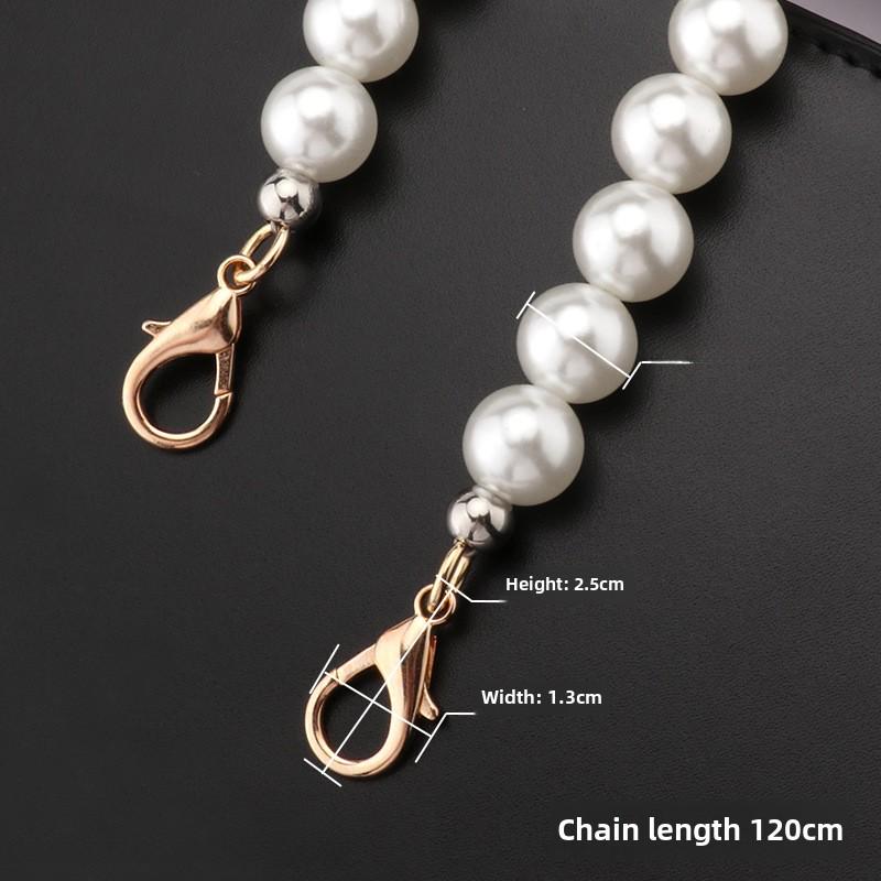 Декоративная сумка-цепочка с жемчугом и металлической цепочкой для аксессуаров своими руками