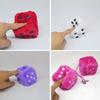 2pcs Fuzzy Plush Dice With Dots Square Hot Stamping Dot Dice Hanging Mirror Cube Pendant Car Ornament Sieve Anime Car Decoration