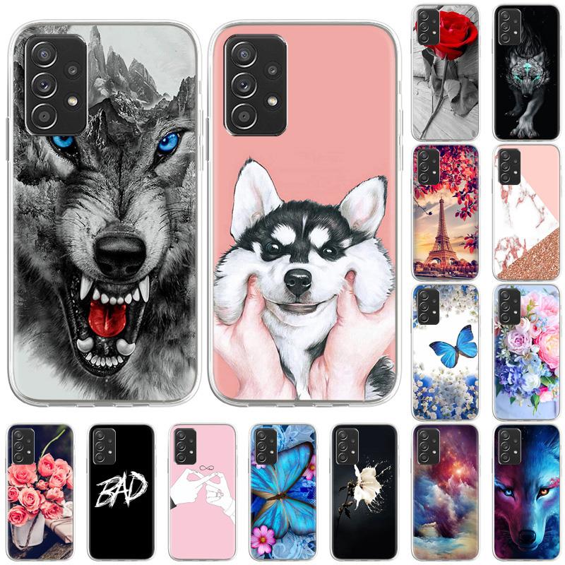 Чехол для samsung a52 Galaxy A32 A51 5G 4G чехол с милым мультяшным рисунком Samsung A33 A53 A03S A 32 52 A52S 5G роскошный телефон Funda Capa