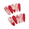 Creamy Cherry Nail Art Press On Nails Strawberry Pattern Removable Design