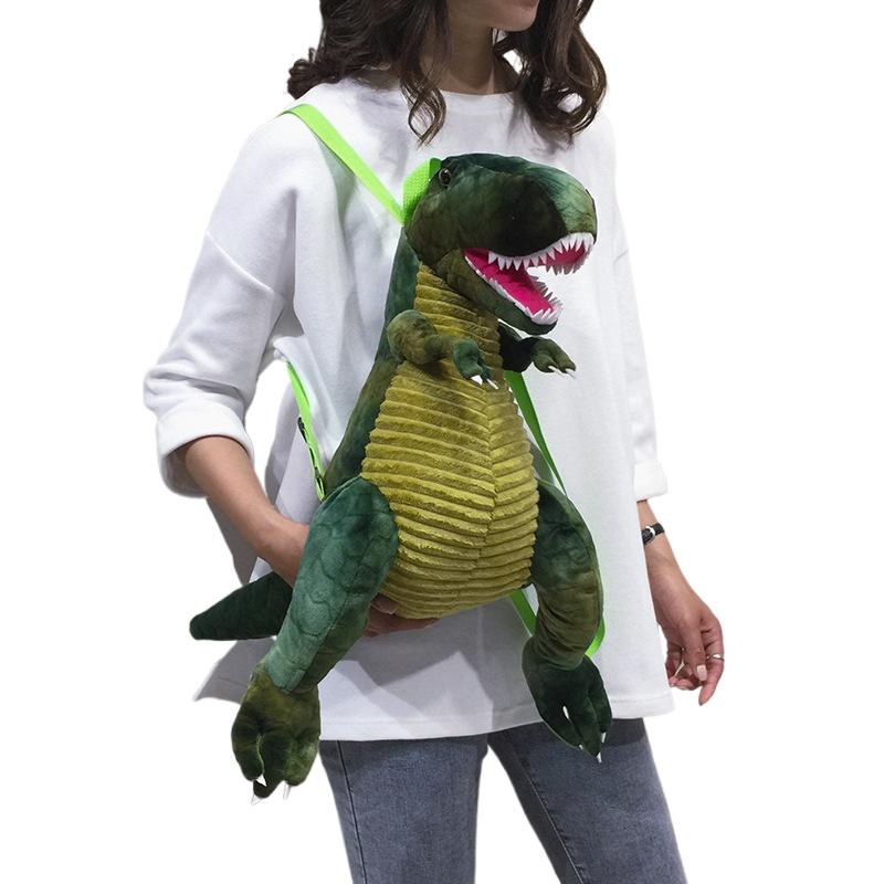 Cartoon Dinosaur Plush Backpack Simulation Animal Doll Funny Stuffed Toy Tyrannosaurus Rex Triceratops Stylish Plushie Phone Bag