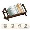 Bamboo Wood Book Display Shelf Quick Assembly Document Organizer Magazine Storage Rack  Home