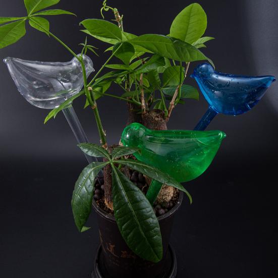 Автоматическая поливочная колба Дизайн птицы Самополивающиеся глобусы Вставка для посадки Поливочная колба для комнатных растений Уличные горшечные растения