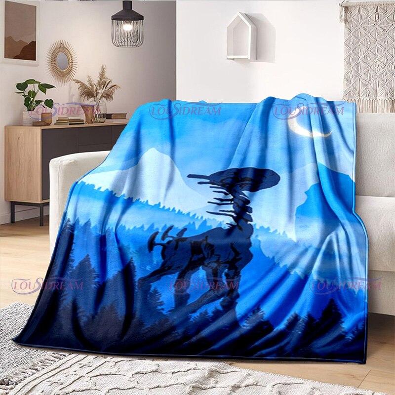 Одеяло для любителей геймеров Horizon Zero Dawn, игровое одеяло, флисовое одеяло, одеяло для взрослых и детей, покрывало для геймера, подарки