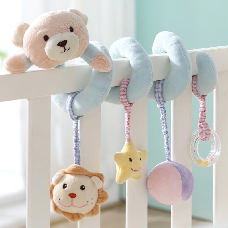 Мультяшная спиральная игрушка на кроватку с животными