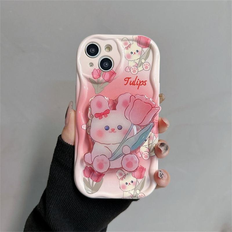 Цветочный чехол-подставка для Samsung Galaxy S25 S24 FE S22 S23 Ultra Plus A56 A55 A35 A54 A15 A16 A17 5G Волнистая ракушка