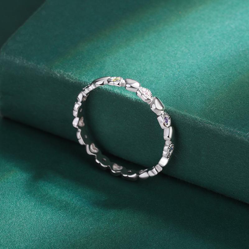 2022 NEW Classic Topaz Amethyst Heart Shape Couple Ring For Womens Loves Original Sterling Silver Engagement Bridal Gift Jewelry