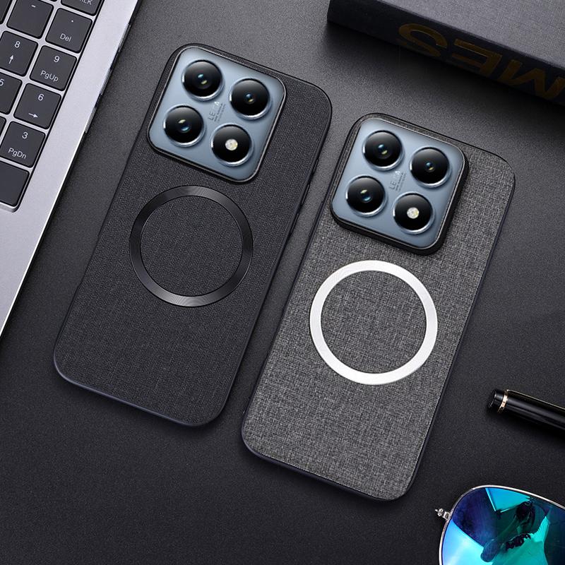 Чехол для Xiaomi Mi 14T Pro, Роскошный ПУ, Магнитный, Для беспроводной зарядки, Защитная задняя крышка, Чехол для корпуса телефона Xiaomi Mi14T 14TPro