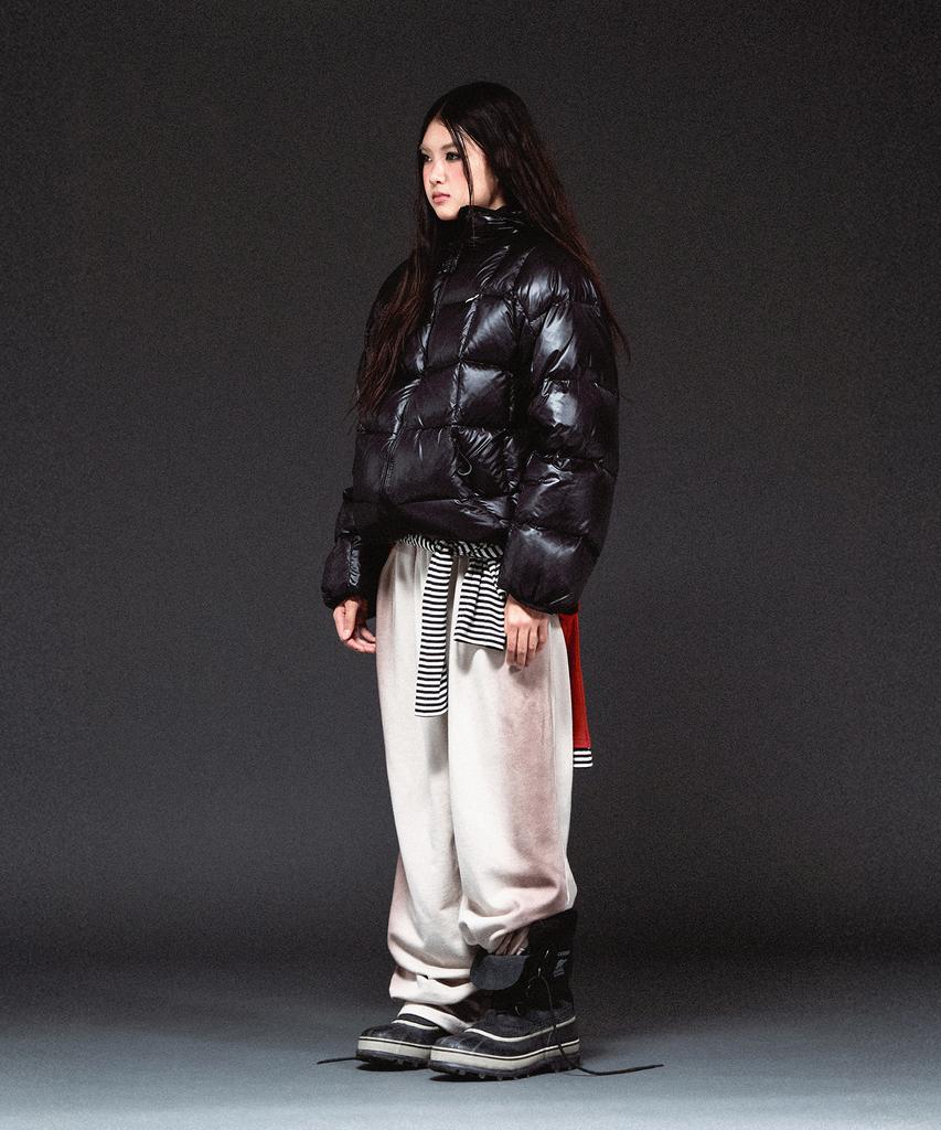 Thevinylhouse Hooded Duck Down Jacket Black