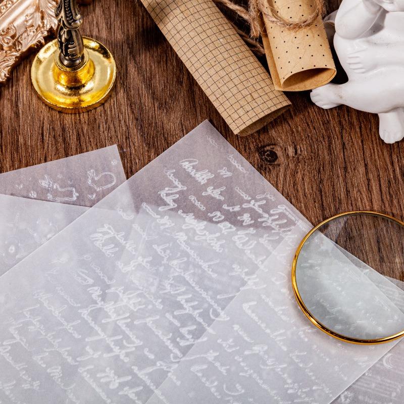 Бумага пергаментная тисненая 'Легкий туман' для DIY, ретро-журнала, ручной работы, набор расходных материалов