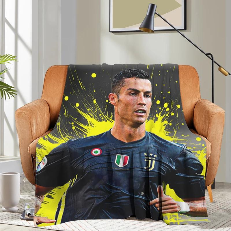 Индивидуальное одеяло для дивана Роналду CR7 Кровать Кемпинг Дневной сон Пушистые мягкие одеяла для зимы Теплые King Size Микрофибра Постельное белье