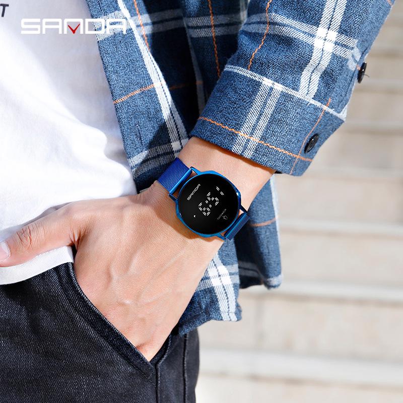 Минималистичные многофункциональные водонепроницаемые парные часы Sanda - стиль Хепберн для мужчин и женщин