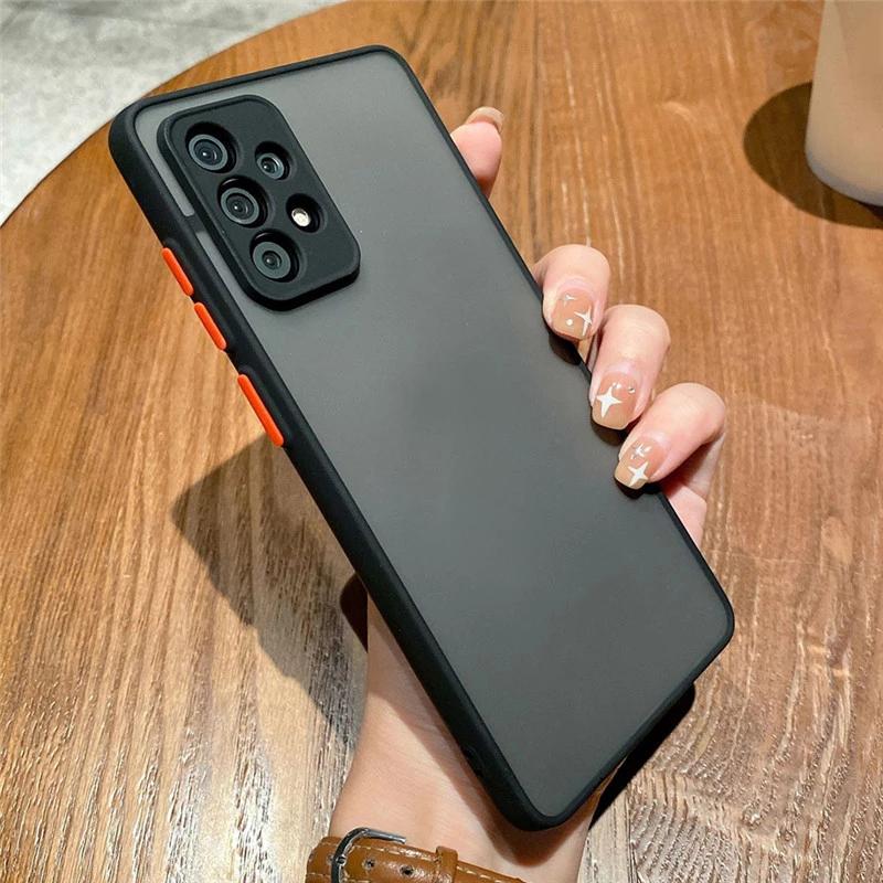 Матовый полупрозрачный жесткий силиконовый чехол для Samsung Galaxy S22 S21 S20 A04 A53 A73 Huawei Honor 50 Xiaomi Redmi Note 11 iPhone 14 13 12 11 Pro Max