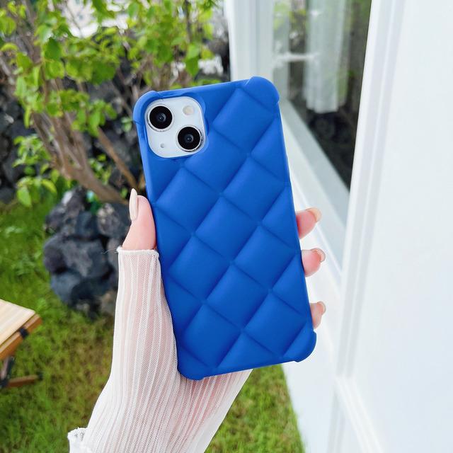 Матовый чехол для телефона с 3d ромбом для Iphone 14 12 11 13 Pro Max Mini Xr X Xs 7 8 Plus Se, мягкий силиконовый чехол