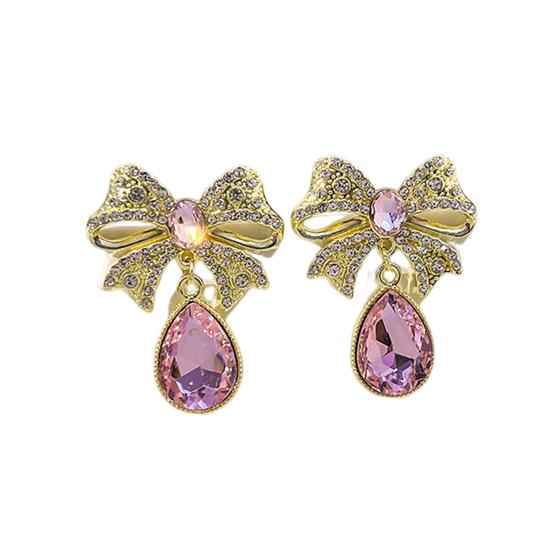 Стильные серьги-гвоздики из искусственного кристалла в виде капли воды, элегантные декоративные