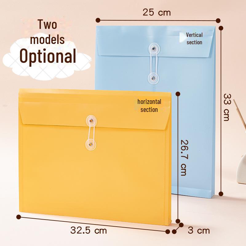 A4 Large Capacity File Bag - Colorful, Custom-made, Office PP Document and Policy Organizer.