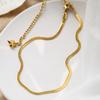 New Light Luxury and Unique Gold Neckchain Design with High Grade Snake Bone Chain Women's Summer Necklace with Collar Chain