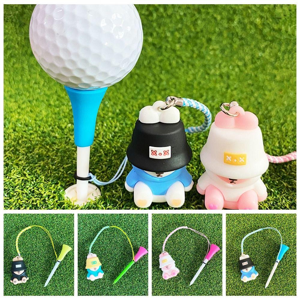 Replacement Cartoon Golf Rubber Tees Recyclable Golf Novelty Shape Tees Outdoor