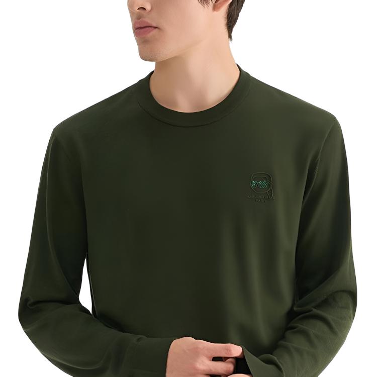 KARL LAGERFELD Sweaters Men's Green Crew Neck Moderate Other M26Z2311643