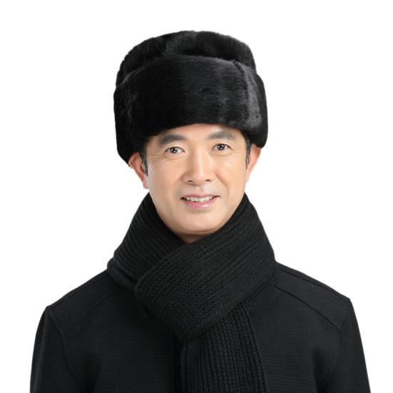 Мужская осенне-зимняя шапка, ультра-толстая однотонная ветрозащитная шапка для предотвращения холодной погоды, головной убор из искусственного меха