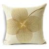 Nordic Style Golden Leaf Simple Bedside Cushion Cover Living Room Sofa Decoration Pillowcase 4040cm/4545cm/5050cm