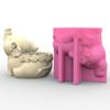 Silicone Mold for Succulent Planter Create Unique Flower Pots Plant Holder 3D Elephant Candle Holder Plaster Mould