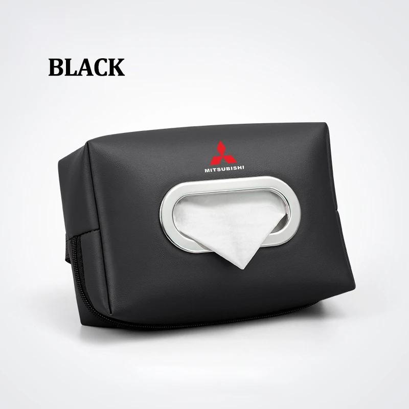 New Mitsubishi Car Armrest Storge Bag Car Interior Tissue Box for Lancer Outlander Pajero L200 ASX Eclipse Ralliart EVO Galant