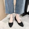 Туфли женские 2025 новые легкие однотонные туфли на танкетке с острым носком, однотонные, повседневные туфли модные ленивые туфли Doudou на одной педали