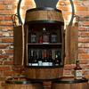 Casier à vin - Creative Cooper - Tonneau en bois avec portes, шкаф для алкоголя, 80x50 см, венге
