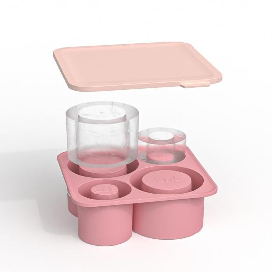 Ice Making Mold Flexible Food-Grade Silicone Ice Tray with Lid