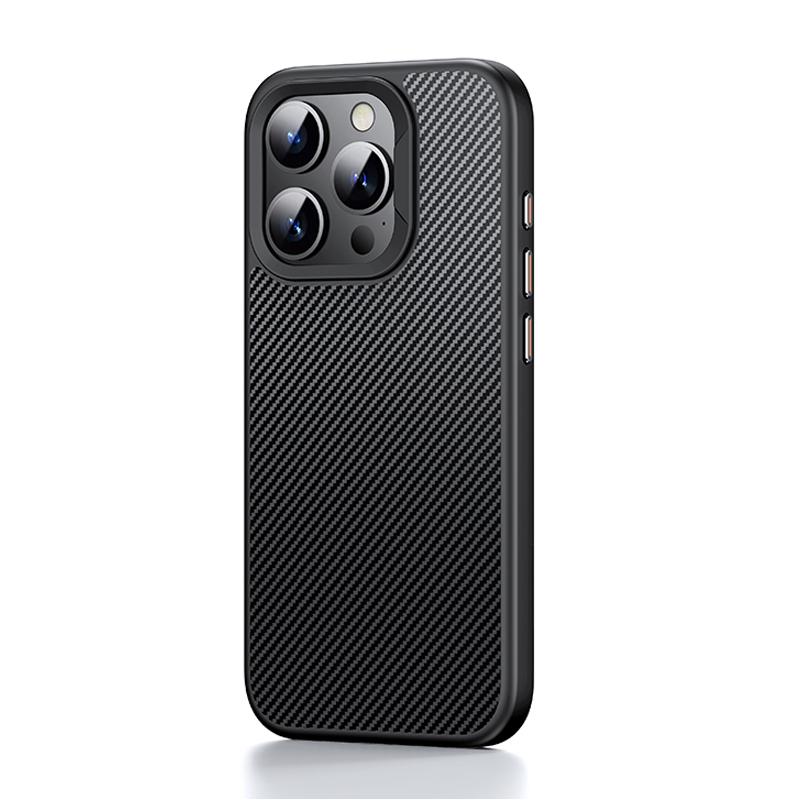 Keysion Magnetic For Magsafe Case For Iphone 15 Pro Max Carbon Fiber Texture Shockproof Phone Cover For Iphone 12 13 14 Pro Max