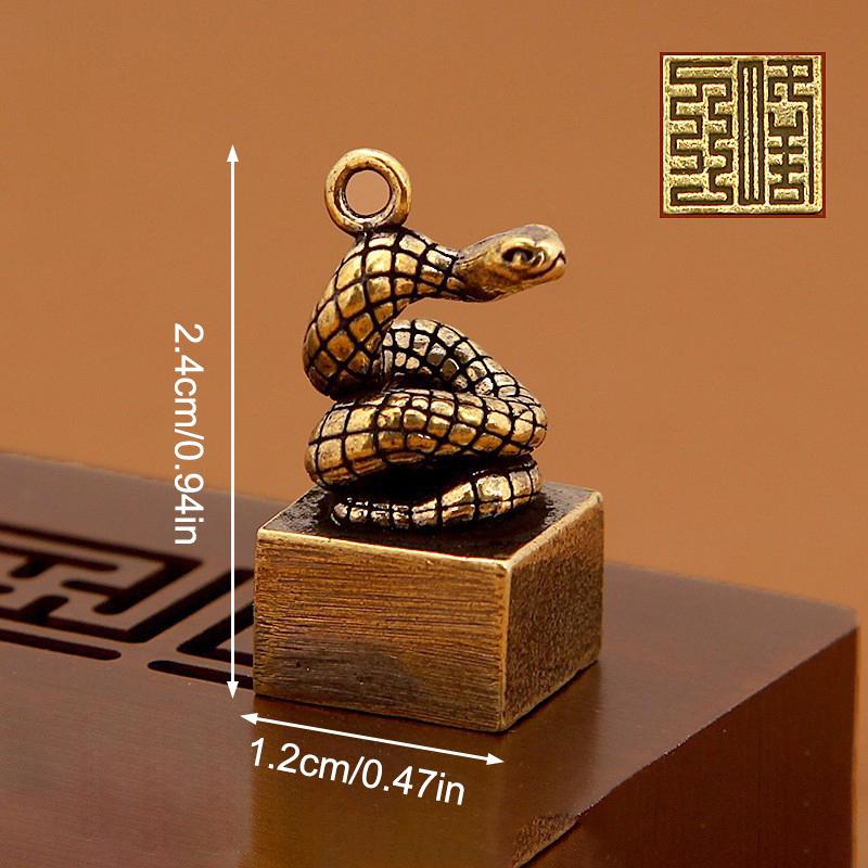 Китайский латунный зодиак винтажная печать брелок кулон подвеска для рюкзака ремесло сувенир подарок