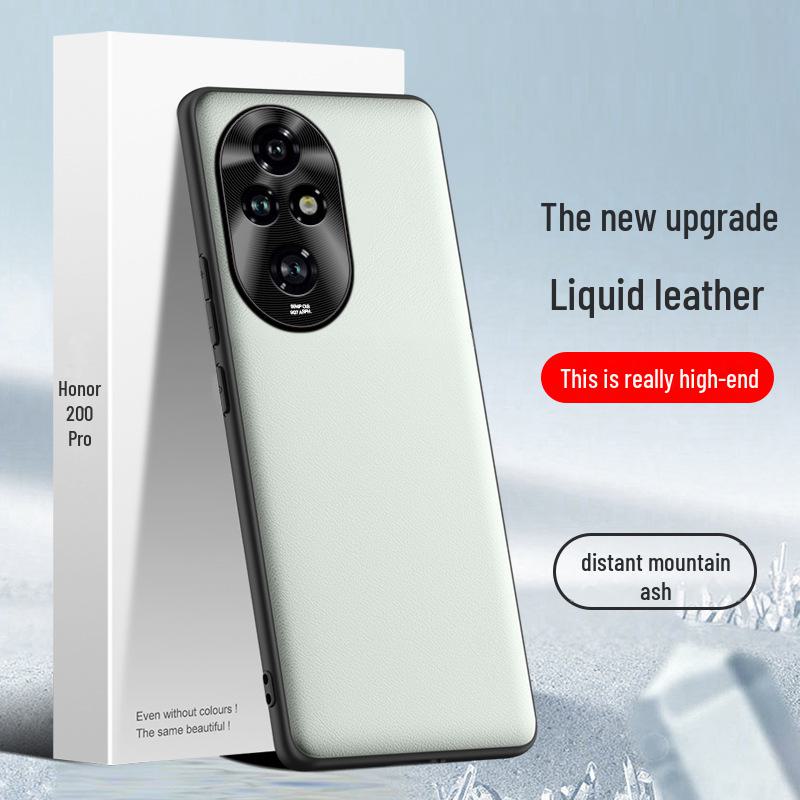 Защитный чехол Liquid Leather Anti-Fall для Honor 200pro - Противообрастающее покрытие, Доставка по одному экземпляру