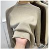 Half High Collar and Thick Velvet Winter Base Sweater for Women, Soft and Stylish, with Warm and Integrated Velvet Sweater Inside