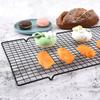 Carbon Steel Wire Grid Cooling Rack Black Single Layer Non-Stick Baking Shelf Bread BBQ Holder Kitchen Accessories