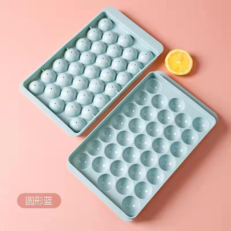 Ice Mold Refrigerator Spherical DIY Moulds Round Ice Cube Tray With Lid Plastic Diamond Style Ice Ball Maker Kitchen Tools