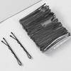 Women Invisible U-Shaped Hairpin Black Barrettes Wavy HairClip Girls Simply Hair Pins Metal Hair Grips Fashion Hair Accessories