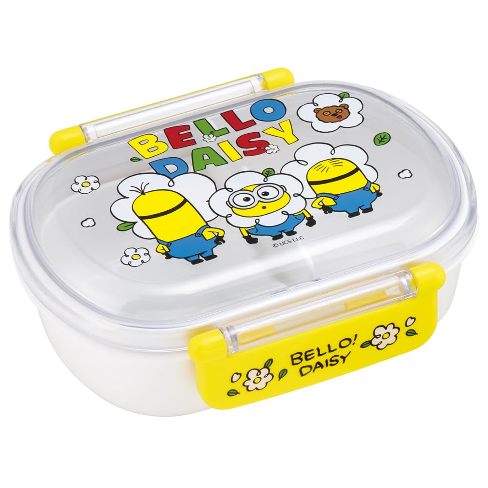Skater Bento 360ml Fluffy Made in Single Dishwasher and Microwave Minion Boys and Children's Box, Capacity, Lid, Japan, Tier, Safe, 24, Girls,