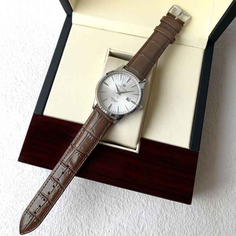 Мужские кварцевые деловые часы PABLO RAEZ: Автоматические, Водонепроницаемые, с Секундной Стрелкой и Календарем.