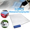 1/2 шт. Водонепроницаемый коврик для кемпинга Влагозащитный коврик из алюминиевой фольги Двусторонний коврик из алюминиевой фольги с сумкой для хранения для кемпинга